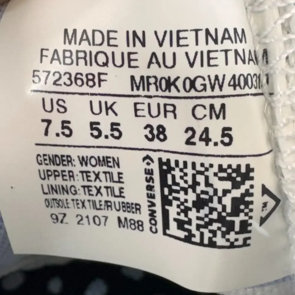 Converse All Star Women Size 7.5 Low Top 572368F Lace Up Canvas Unisex Gray Logo - Picture 9 of 11